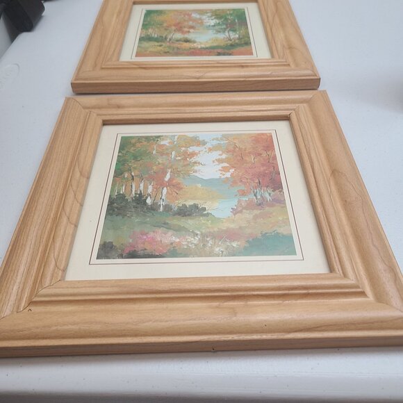 Set Of 2 Crystal Art Gallery Framed Autumn Landscape Prints - Picture 3 of 8